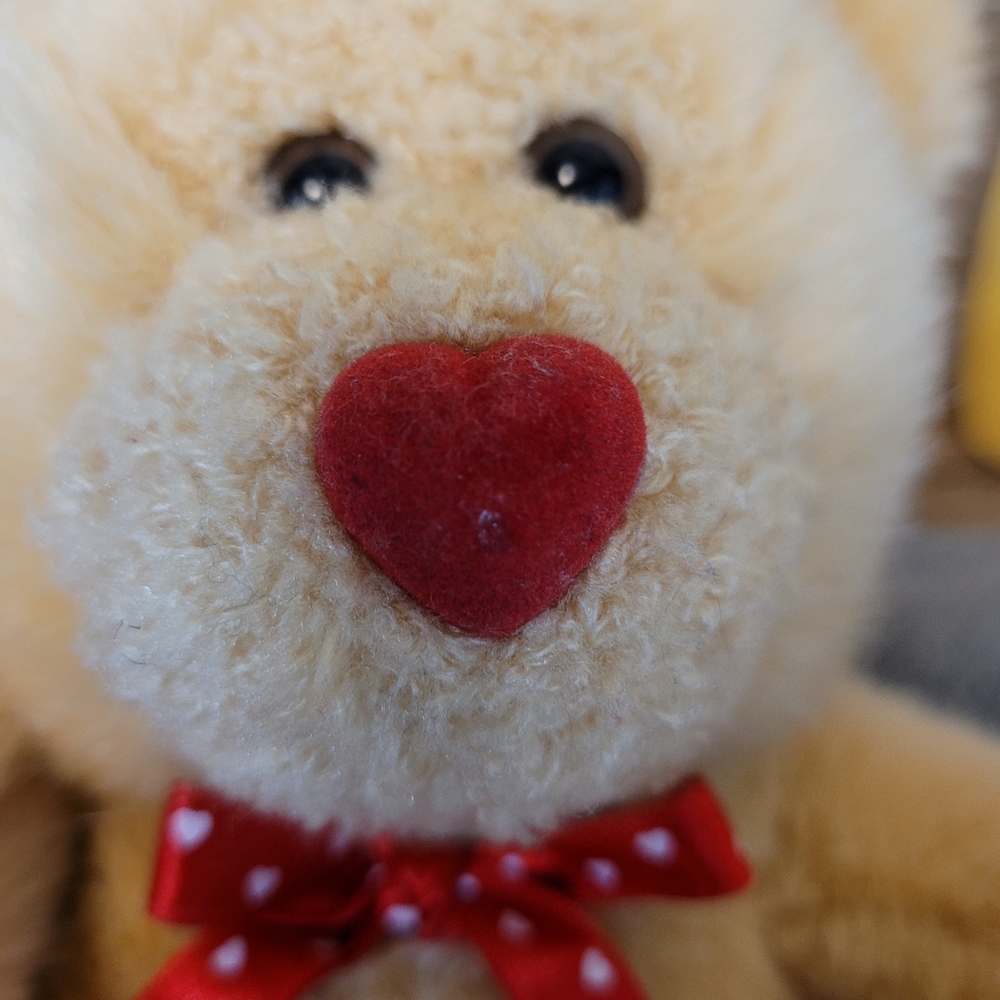 Vintage Valentine's Plush bear - Picture 9 of 11